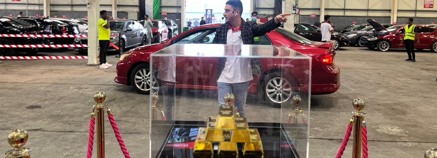 Marhaba Auctions Announces a Golden Opportunity for Car Buyers this December a Dazzling 1 Kilogram Gold Bar